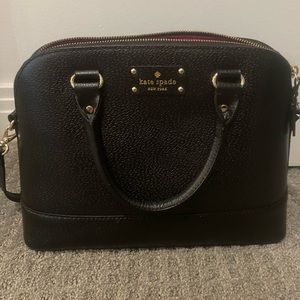 Black Kate Spade Handbag Purse with Handles and Crossbody Strap